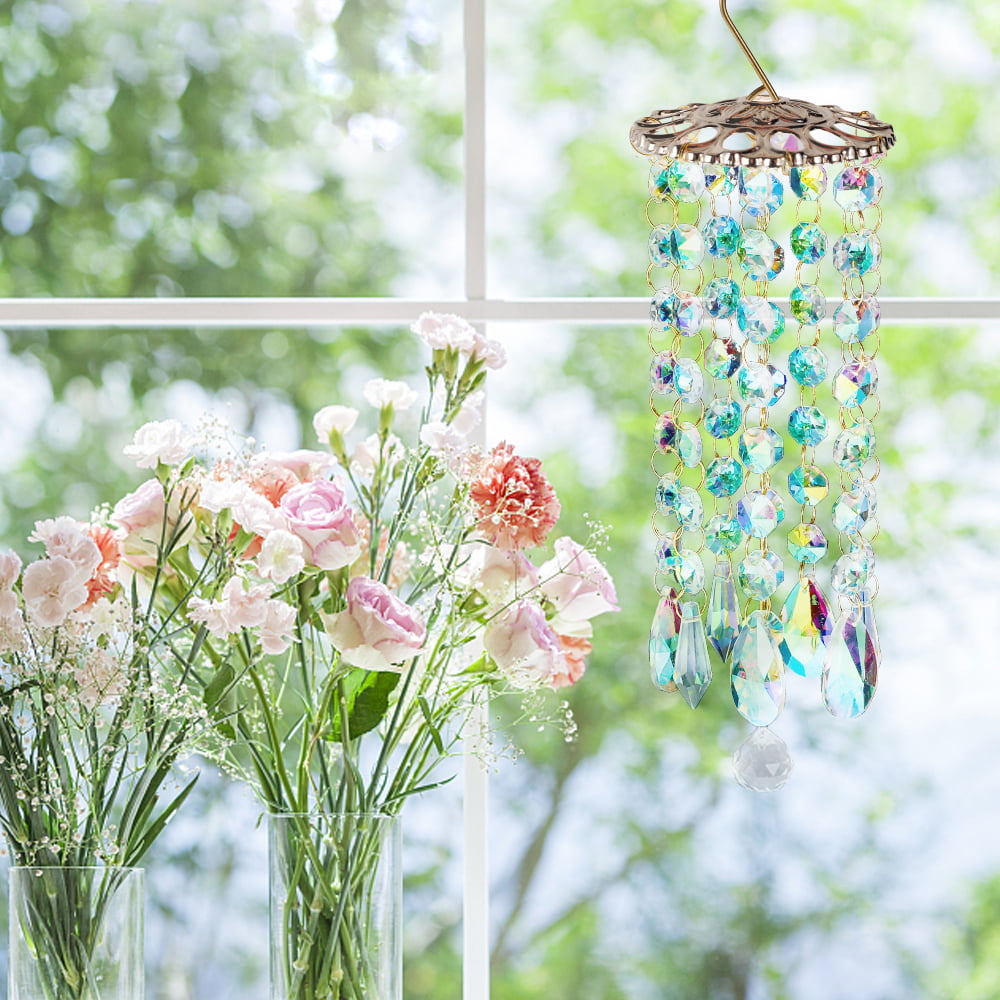 Harupink Crystal Wind Chimes Home Garden Patio Lawn Hanging Decoration
