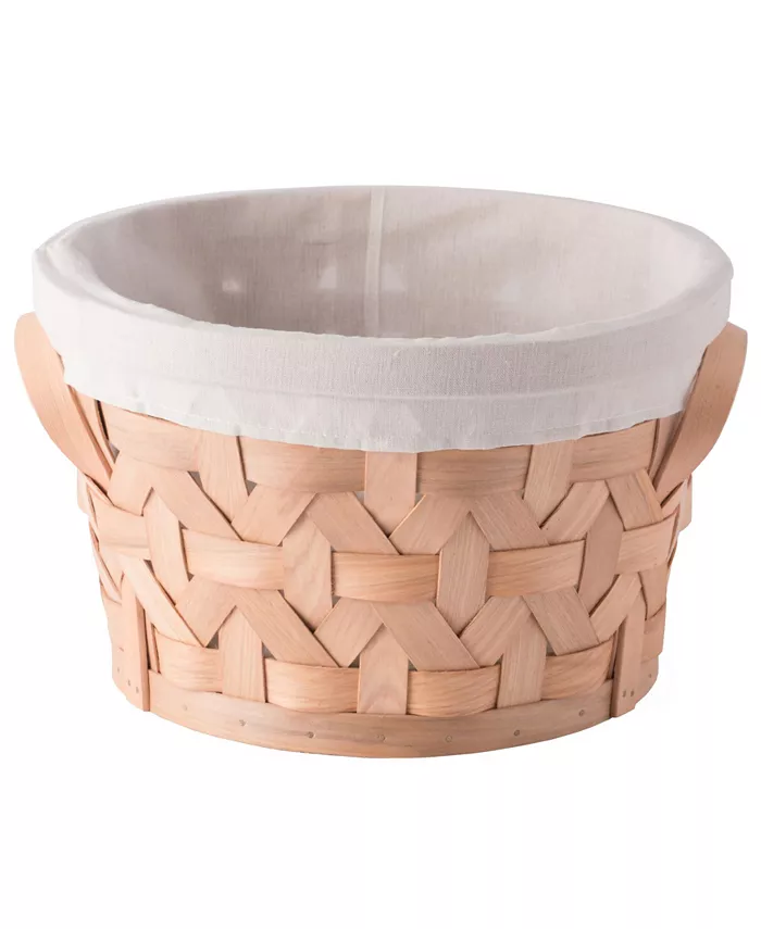 Vintiquewise Wooden Round Display Small Basket Bins