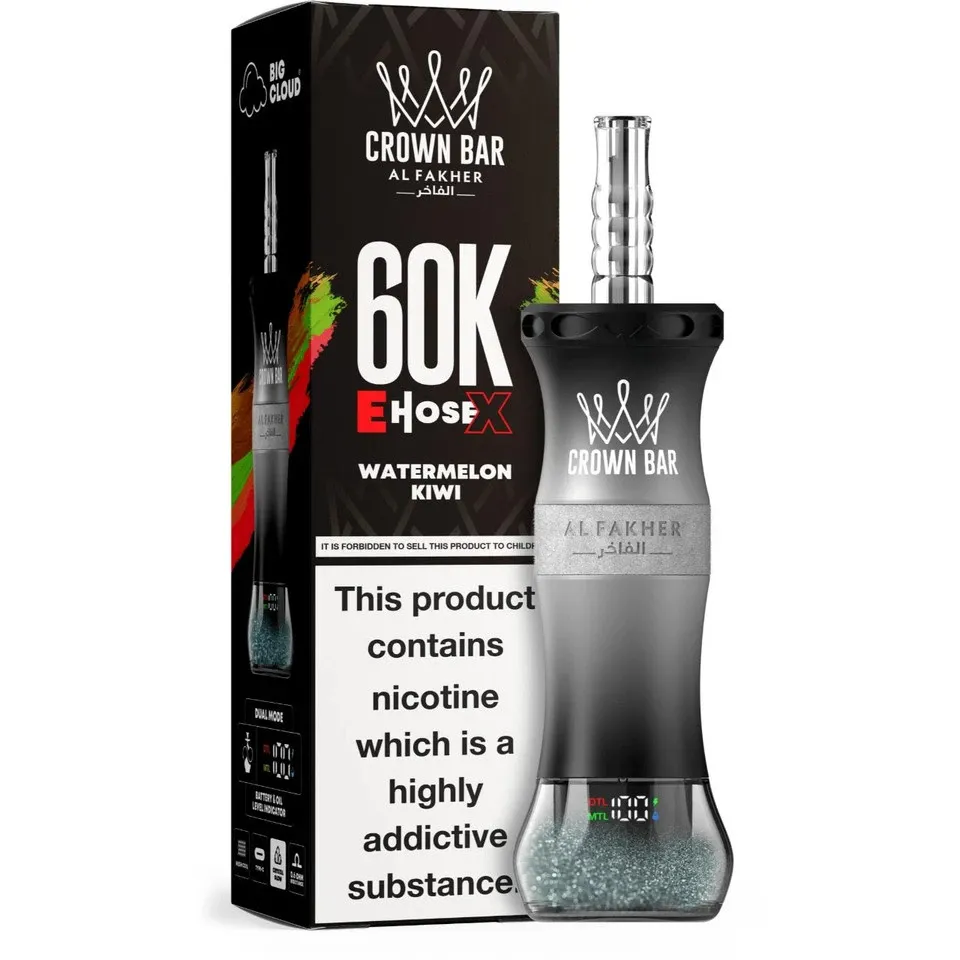 Al Fakher Crown Bar E-Hose X Disposable – 60000 Puffs 🔥