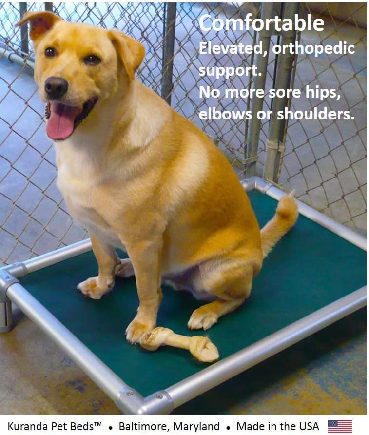 Kuranda Aluminum Dog Bed -Heavy Duty Vinyl Fabric  (Orthopedic Chewproof Elevated)