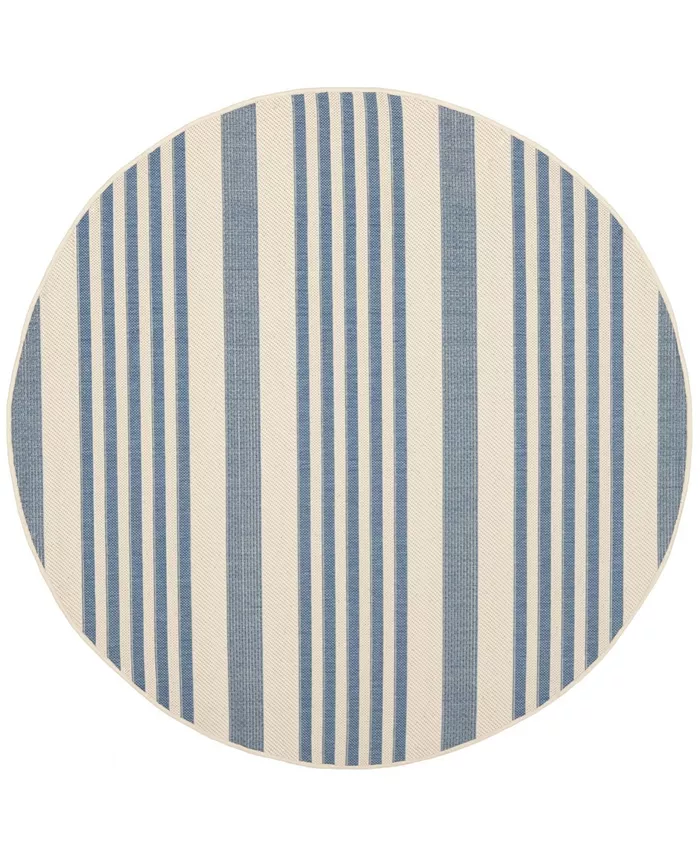 Safavieh Courtyard Beige and Blue 5'3