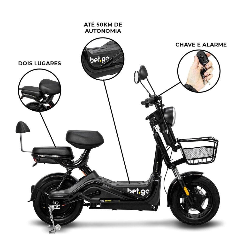 Bicicleta Elétrica Bet.Go 1000W 48V Two Dogs