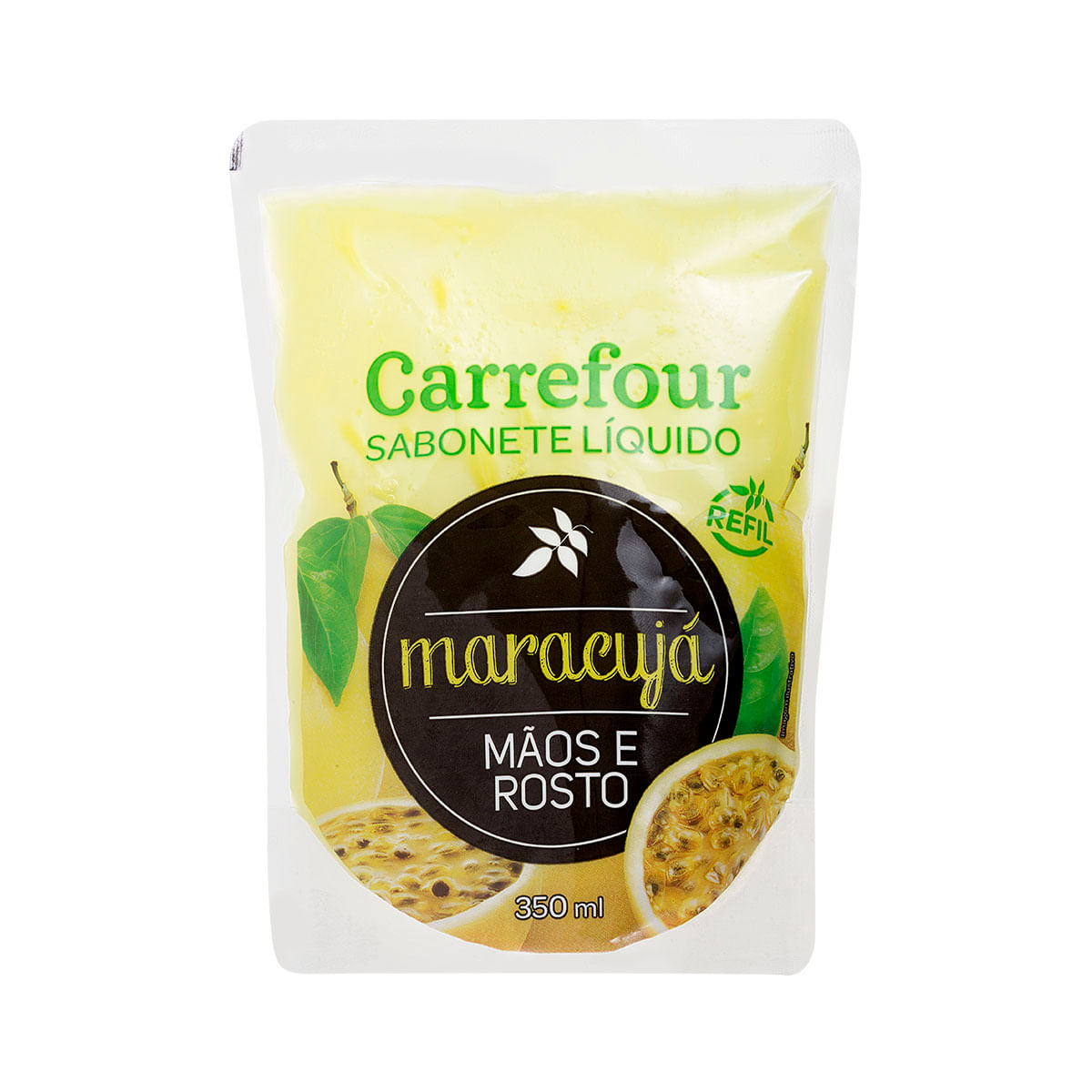 Sabonete Liquido Refil para as Maos e Rosto de Maracuja Carrefour 350ml