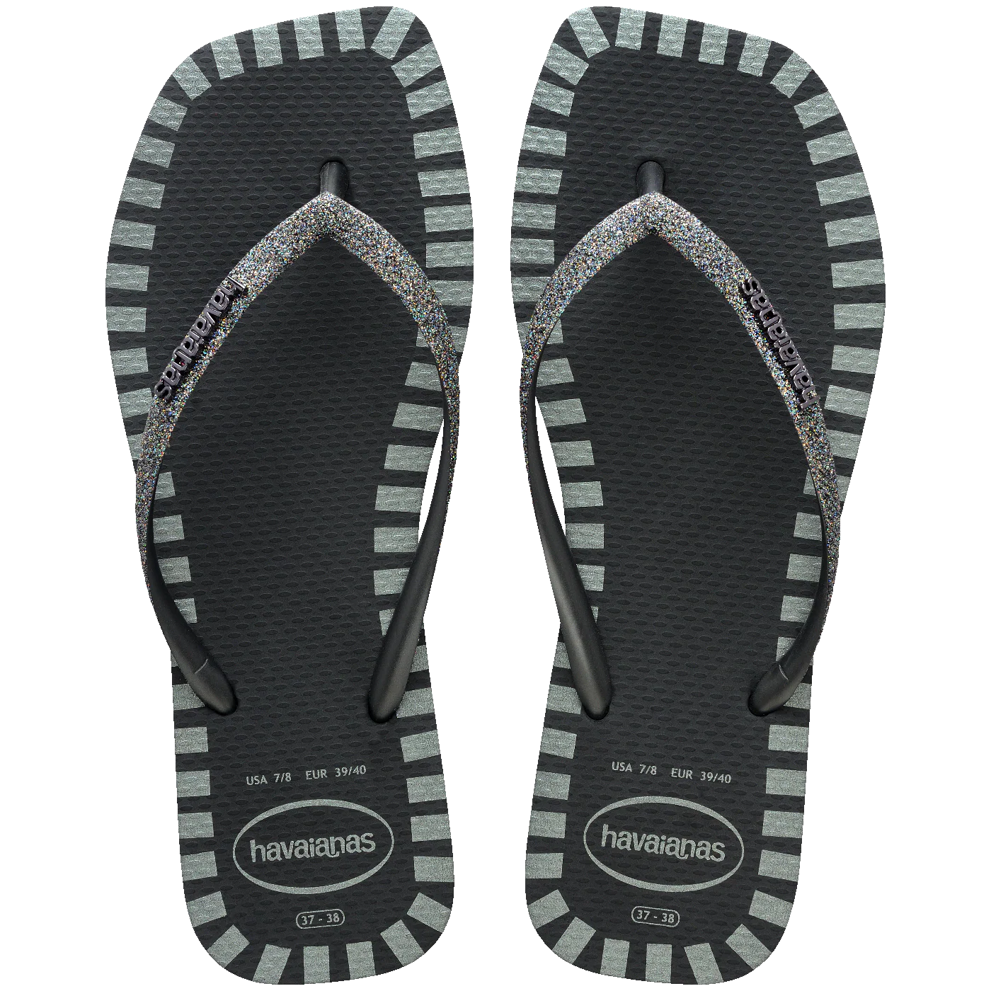 Chinelo Havaianas Slim Square Glitter Contour