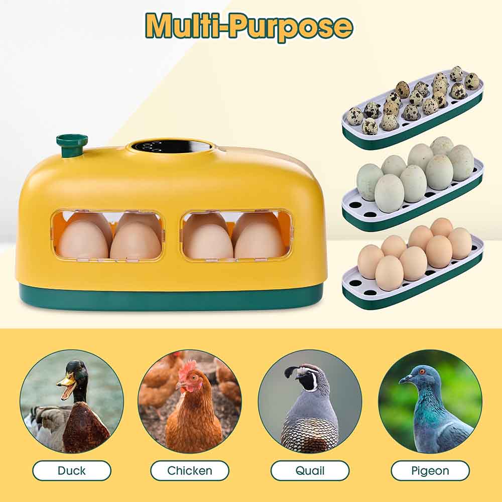 Yescom 8 Egg Incubator Hatcher with Egg Candling for Chicken