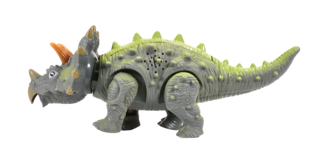 Contixo Infrared RC Dinosaur Triceratops Toy for Kids， Walking Roaring Tail Movement Light Up Eyes， DB2
