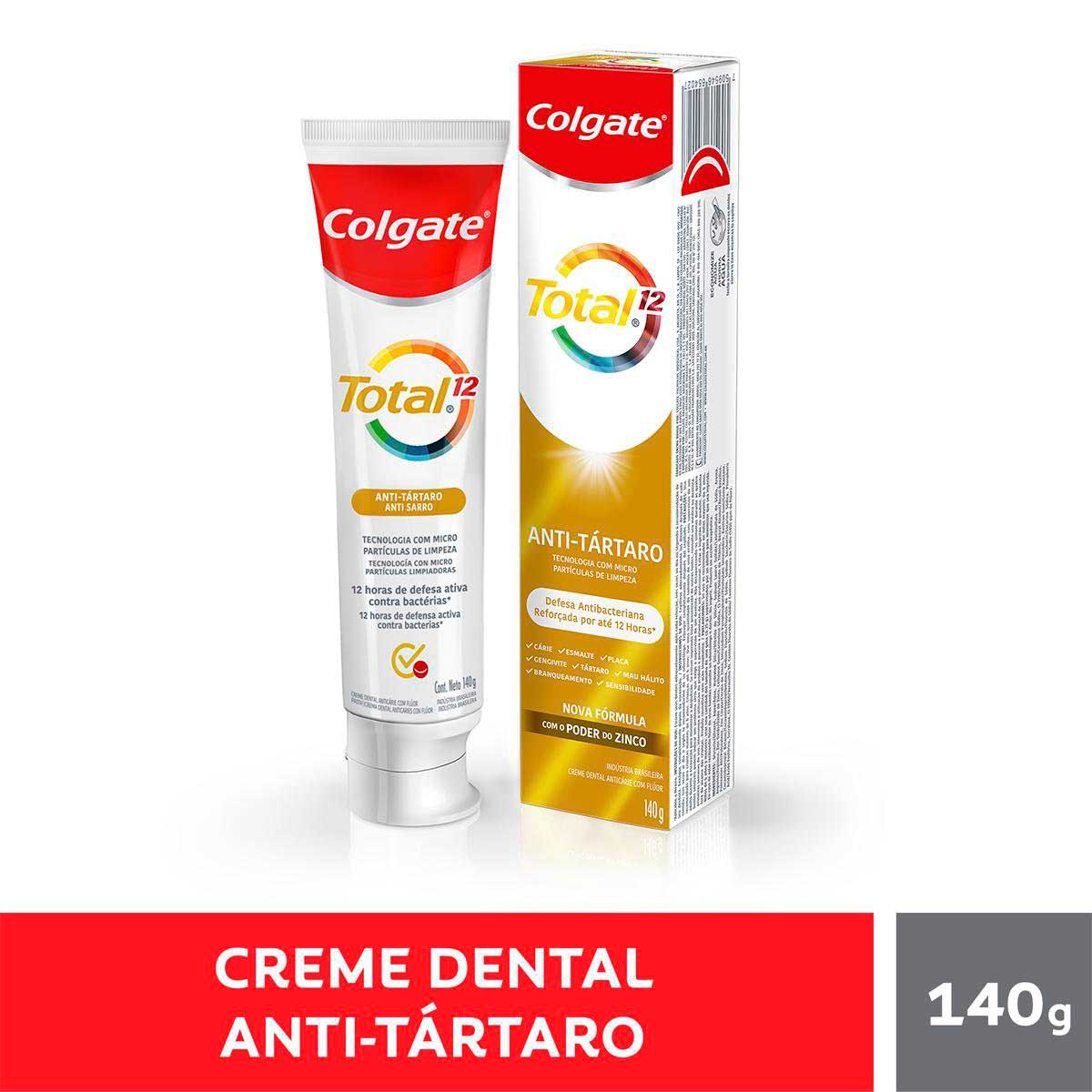 Creme Dental Colgate Total 12 Anti Tartaro 140g
