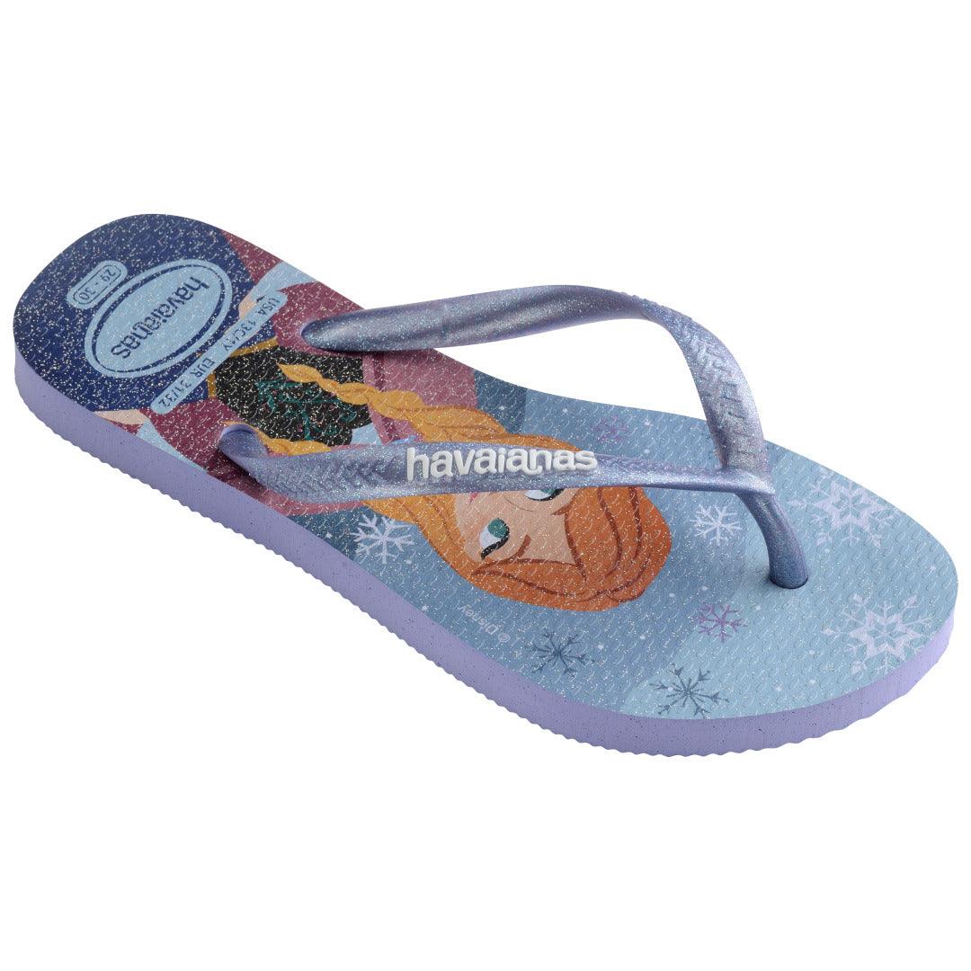 Chinelo Havaianas Infantil Slim Frozen Lilás
