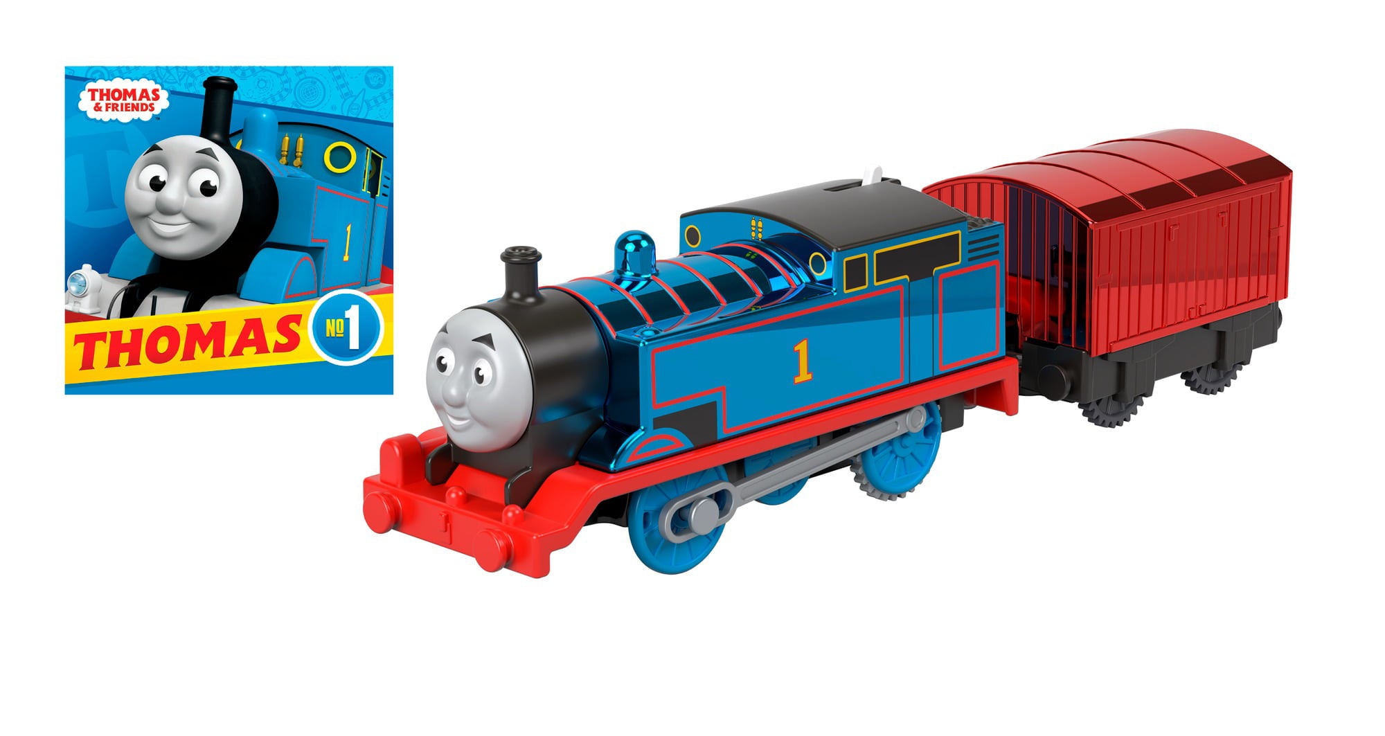 Thomas and Friends Celebration Thomas Metallic Engine and Book