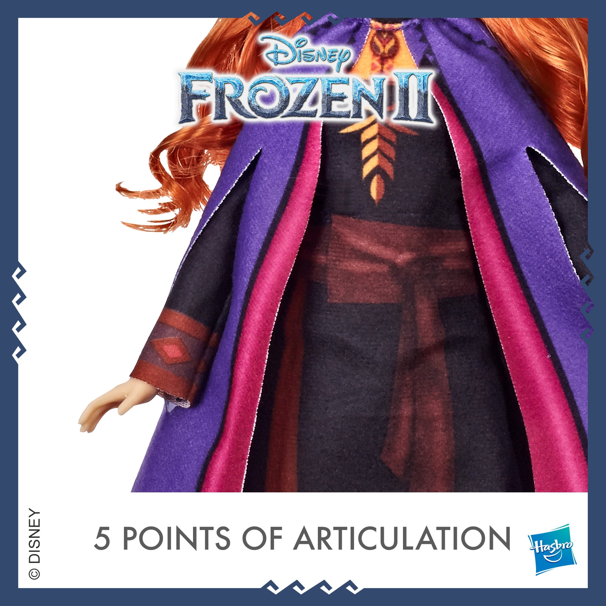 Disney Frozen 2 Anna Fashion Doll with Long Red Hair, Includes Movie Outfit