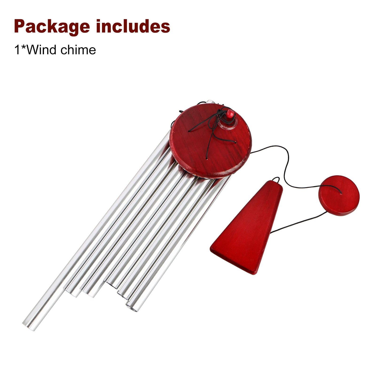 Wind Chimes Outdoor， TSV Large Deep Tone Wind Tubes Windchimes， Memorial Garden Chimes with 6 Aluminum Tuned  Tubes Wind Bell Soothing Melodic Tones Hanging for Indoor Outdoor Garden Patio Decor