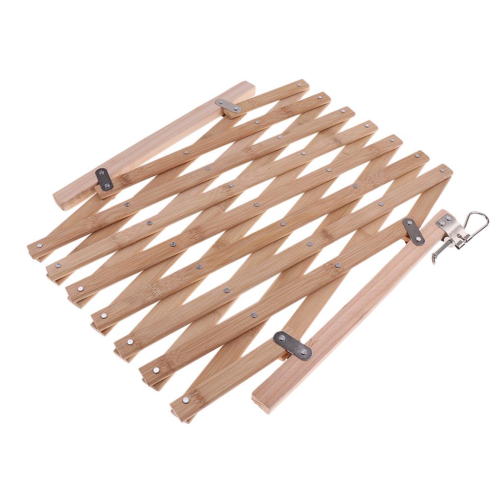 2X Expandable Dog Gate， Wooden Accordion Expansion Gate for Doorway Stairs， Folding Gate for Small Medium Pet Dog， 16.14x39.37 inch