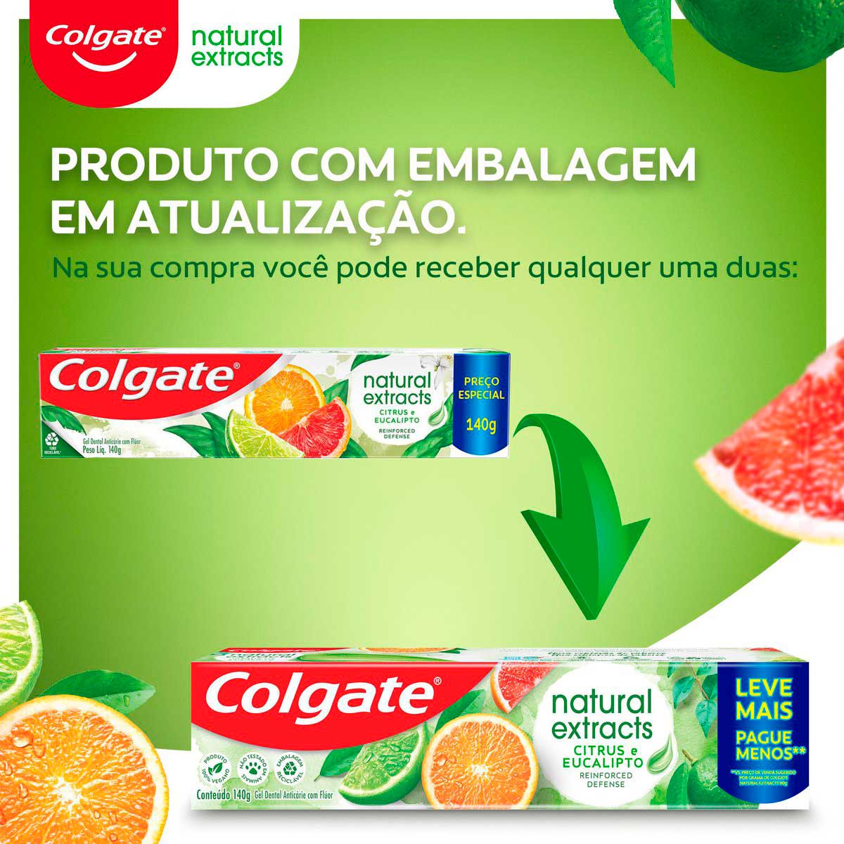 Creme Dental Colgate Natural Extracts Citrus e Eucalipto 140g