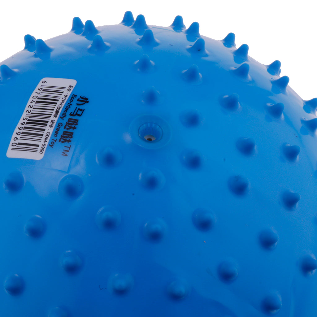 9 Inch Kids Knobby Spiky Sensory Ball for Yoga Massage Blue