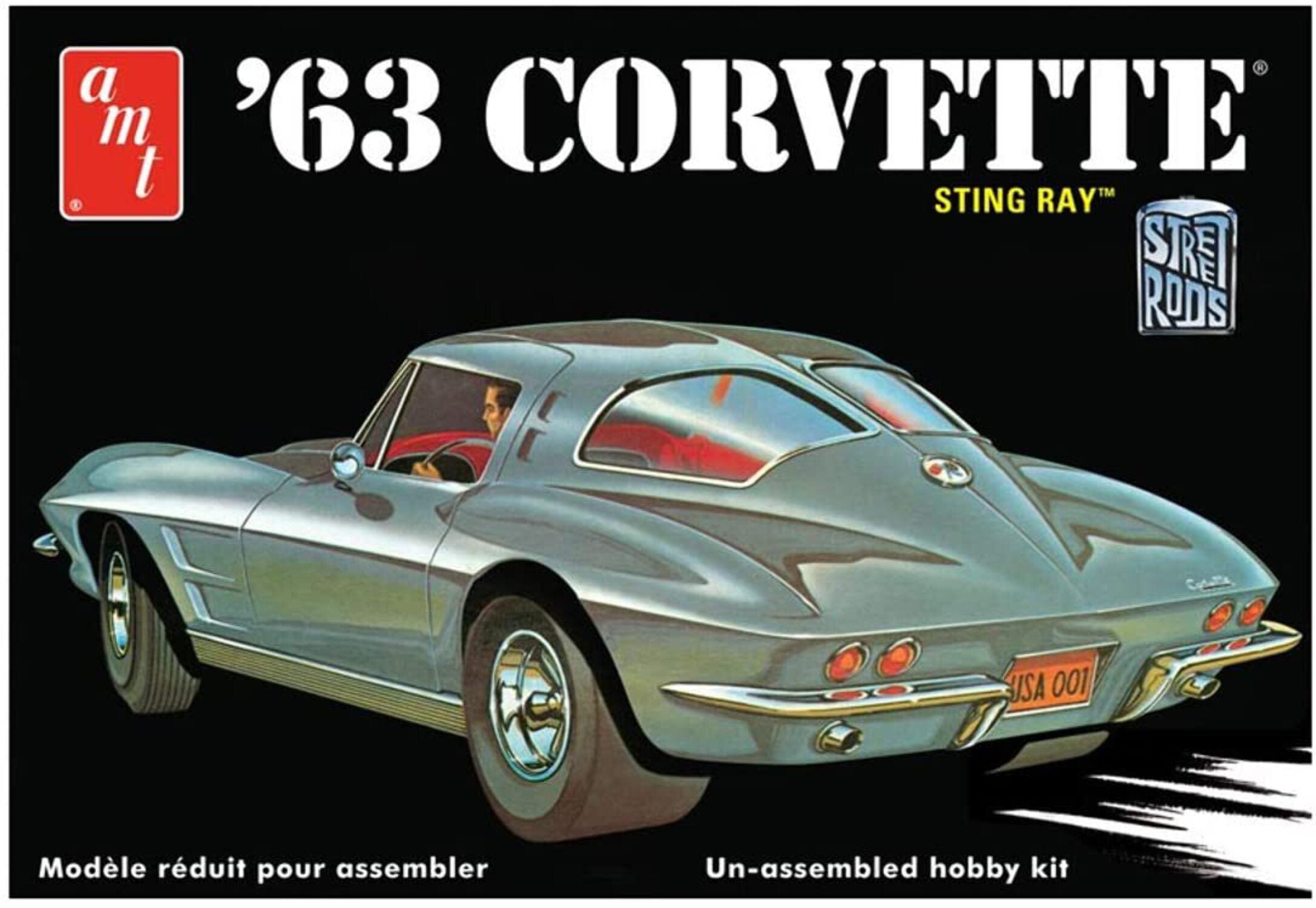 AMT 1:25 Scale 1963 Chevy Corvette Model Car (AMT861)