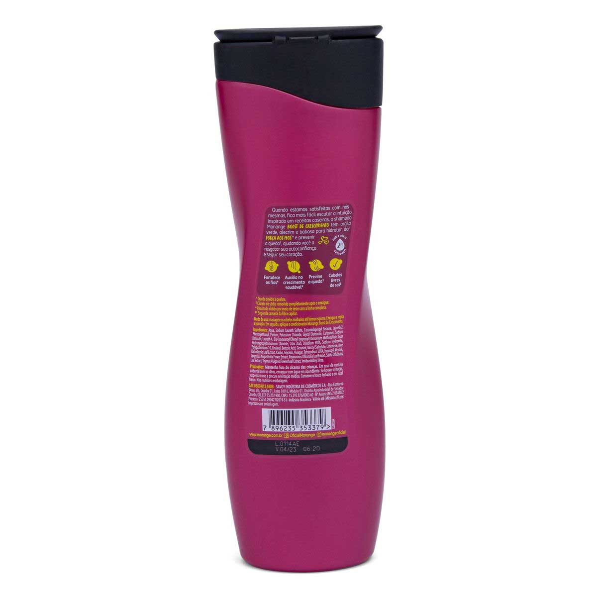 Shampoo Monange Boost de Crescimento 325 ml