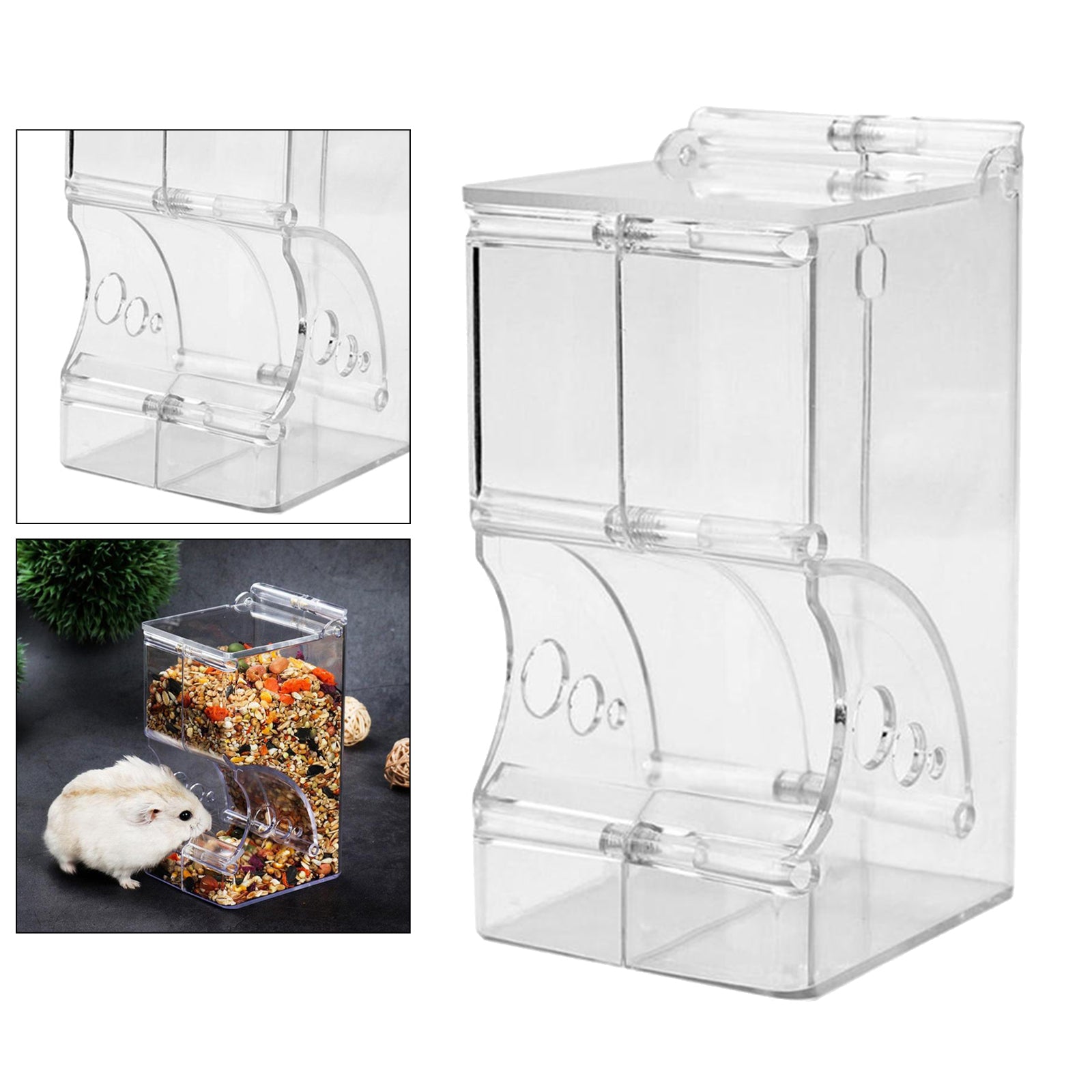 hamster automatic bowl，hamster food bowl hedgehog guinea bedding，water bottle accessories rat ferret ，rabbit treats cage supplies feeder nutrition toy，hideout A