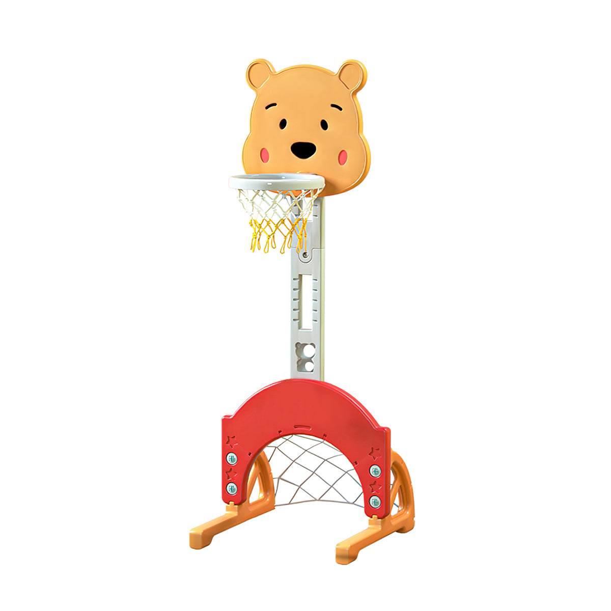 Techvida， 2 in 1 Toddler Basketball Hoop， Kids Basketball hoop， Adjustable Basketball Hoop Set with Basketball， Football