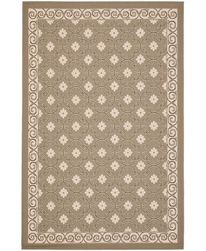 Safavieh Courtyard Dark Beige and Beige 5'3