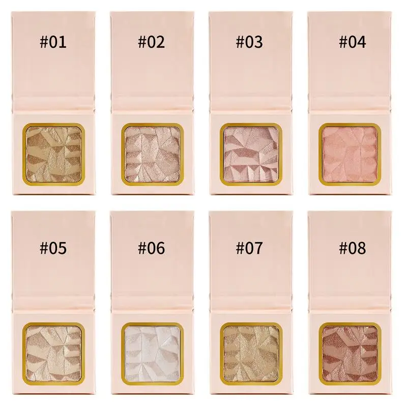 8 color Private Label Single Bronzer Powder Makeup Highlighter