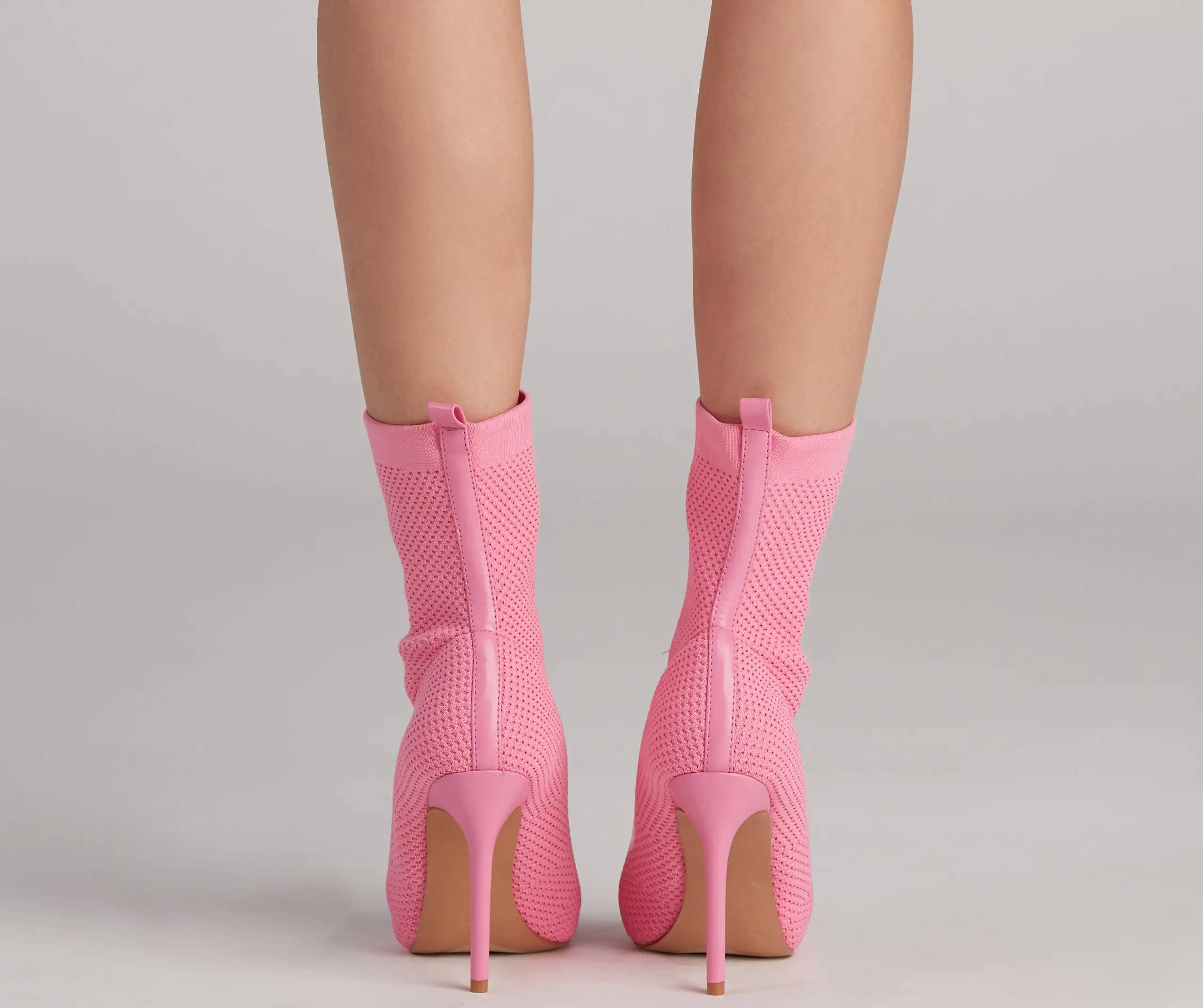 Major Strut Knit Stiletto Booties