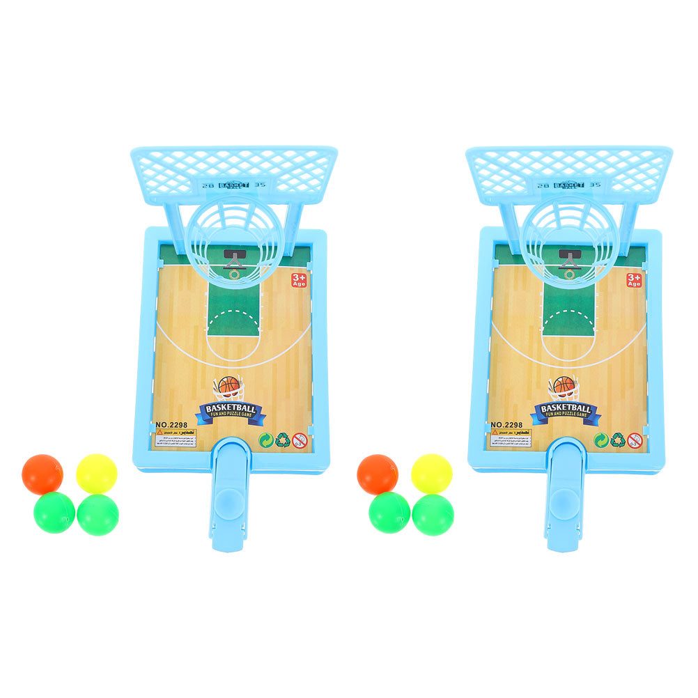 HOMEMAXS 2 Sets Tabletop Basketball Game Toy With 4 Balls Novelty Shooting Game for Kids
