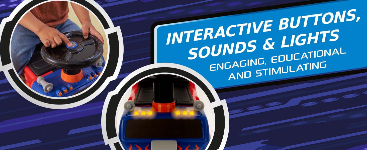 Ride On Toy Adventure Force Monster Rig Carrier Transportation Ride on for Kids 1-3 Years Old， Supports up to 44lbs