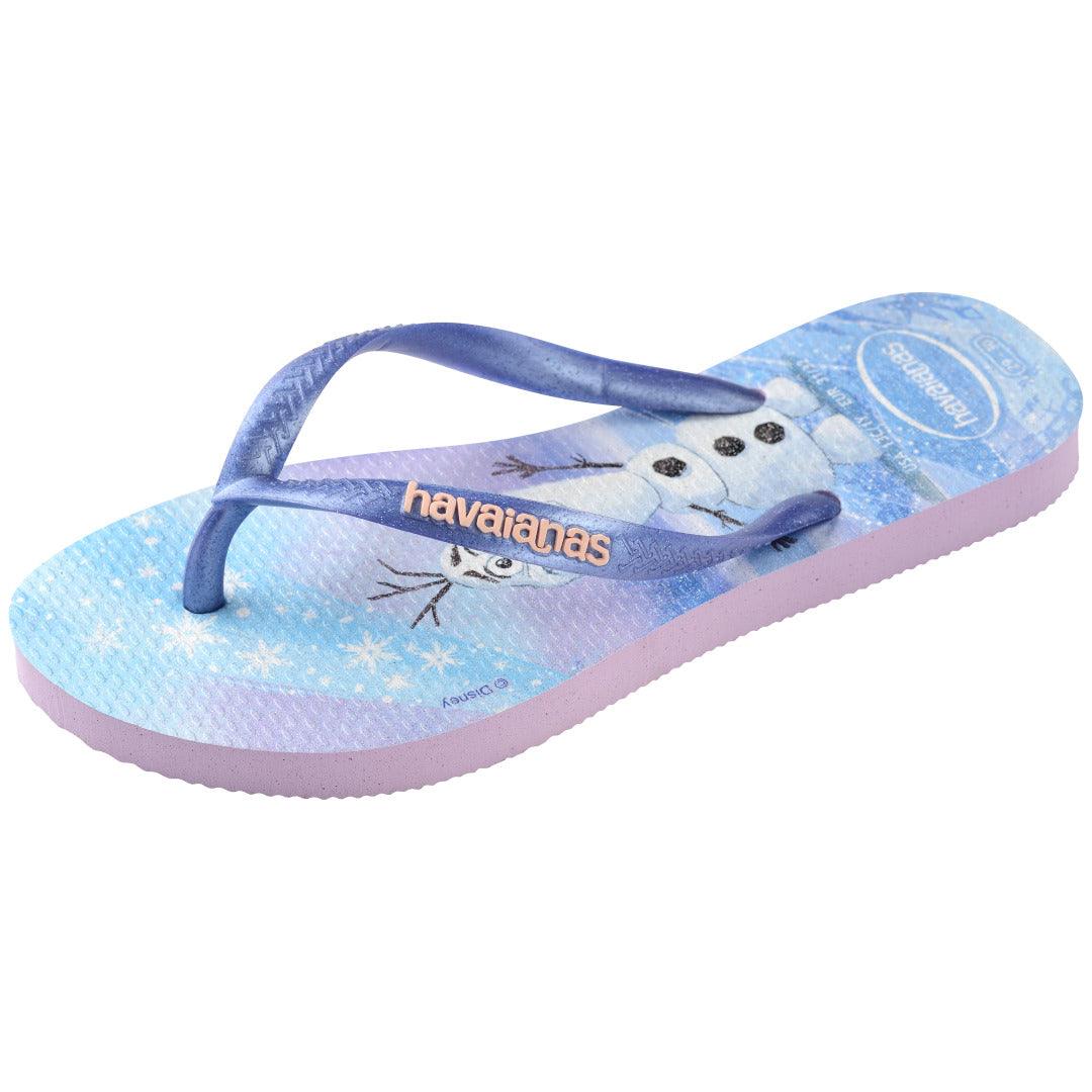 Chinelo Havaianas Infantil Slim Princesas Frozen Roxo Fantasy