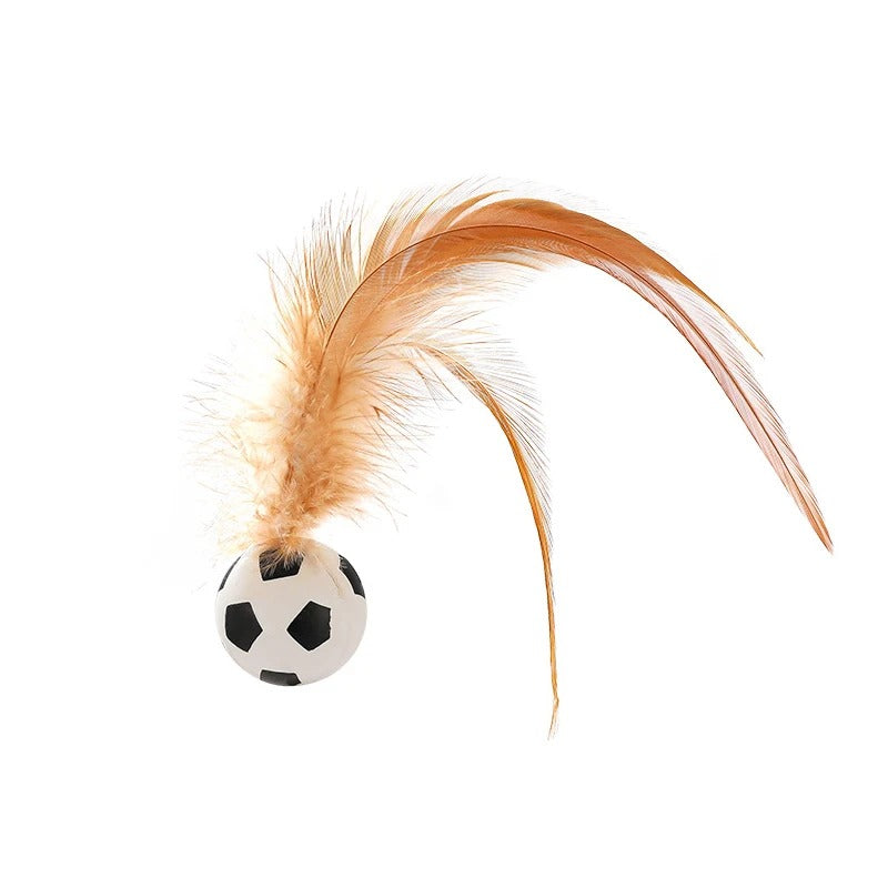Interactive Jumping Feather Ball for Cats | Stimulates Hunting Instinct & Relieves Boredom