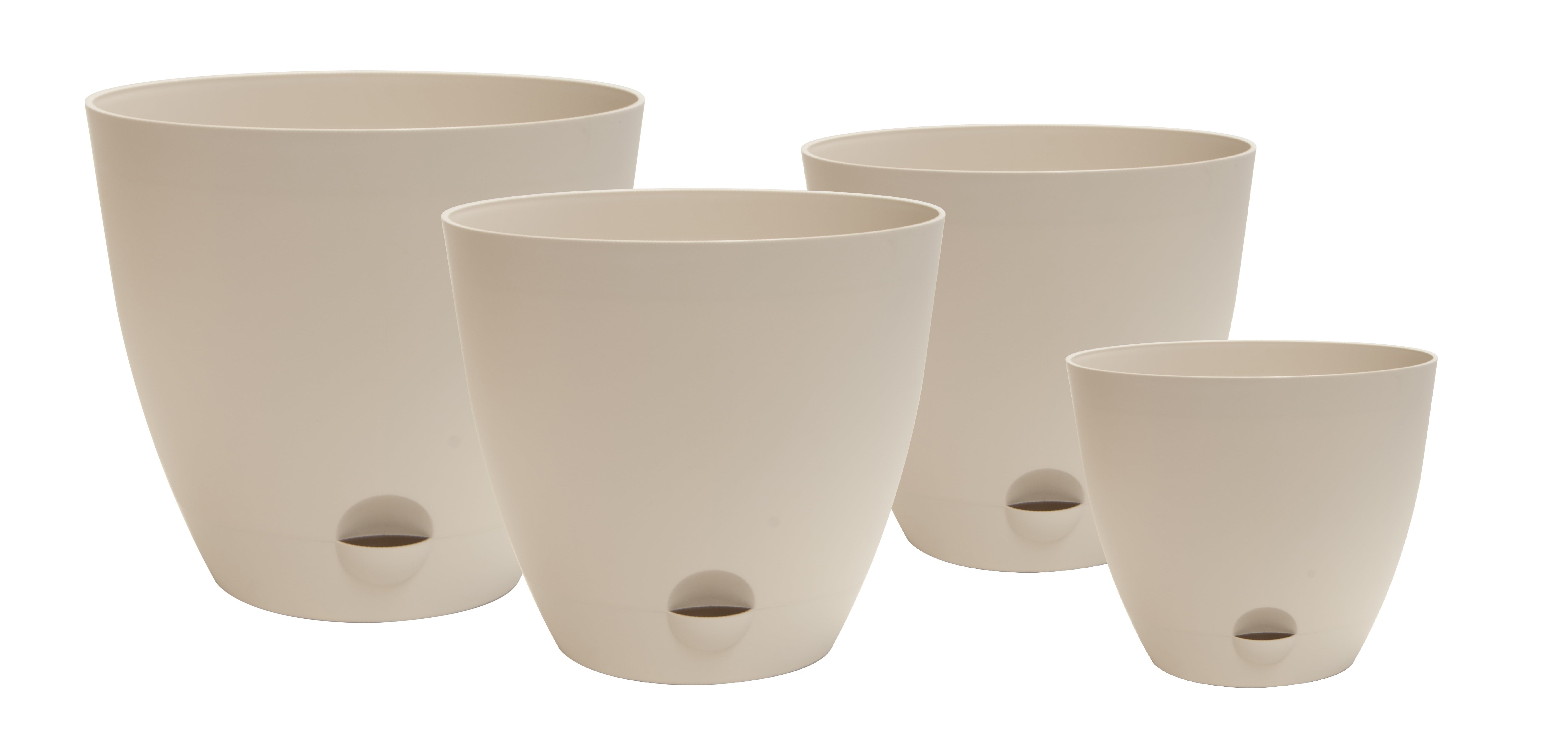 Mainstays 14" Self-Watering White Resin Planter
