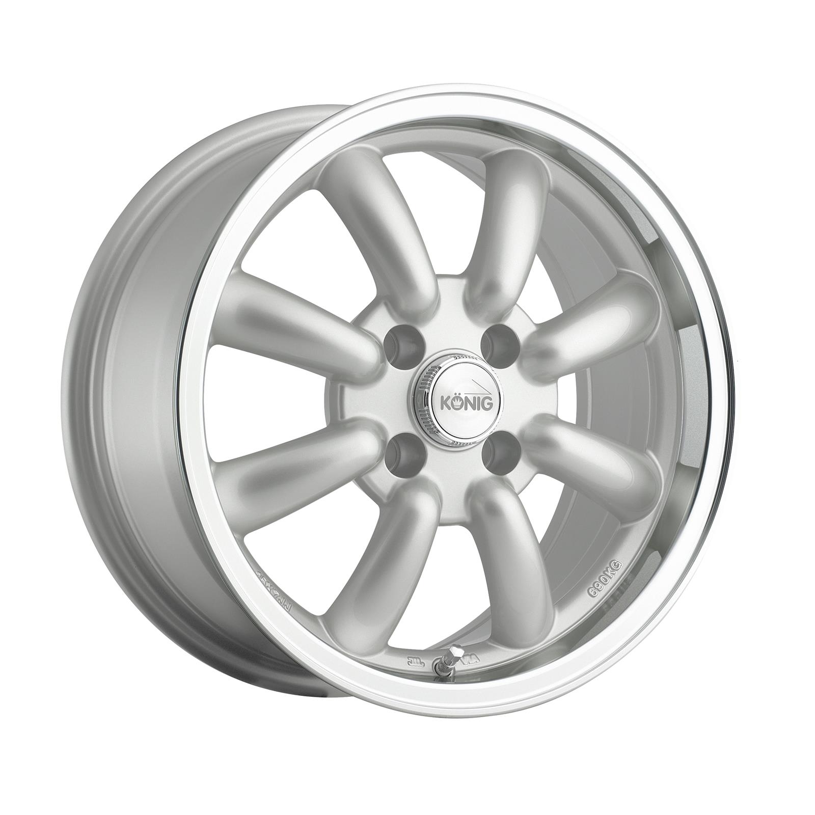 Konig Wheels RW7511400S Konig Rewind Silver Wheels with Machined Lip