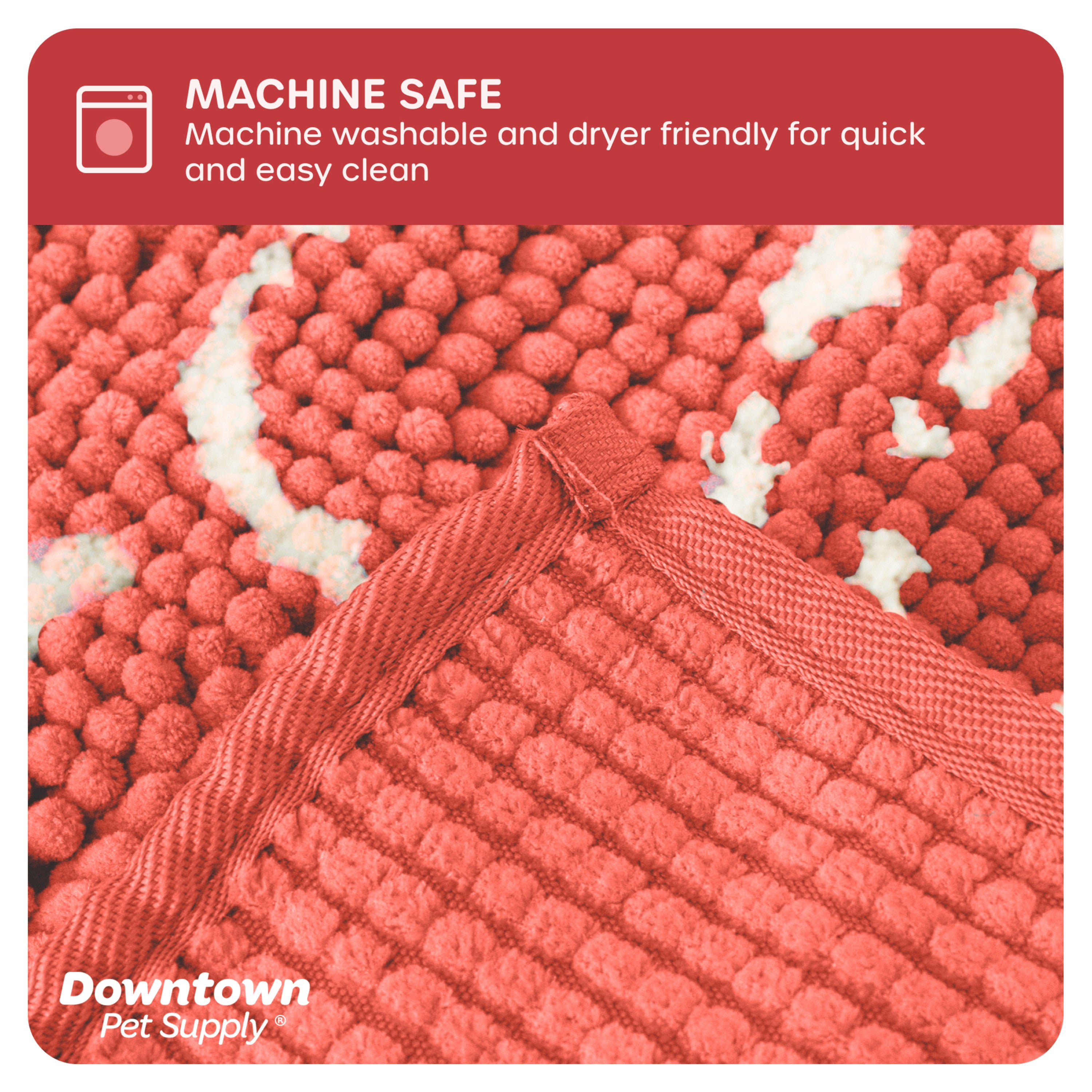 My Doggy Place Dog Mat for Muddy Paws， Washable Dog Door Mat， Light Coral， M