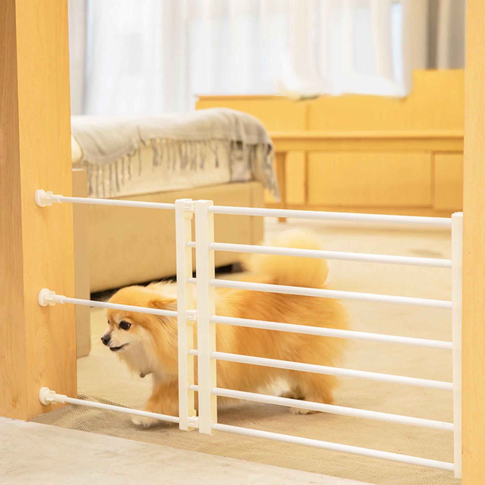 Portable Retractable Pet Dog Gate Expandable Protection Patio Doorway Garden Height 24cm