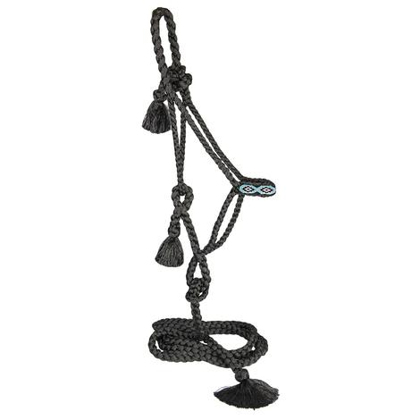Professional`S Choice  Cowboy Braided Black Halter and Lead
