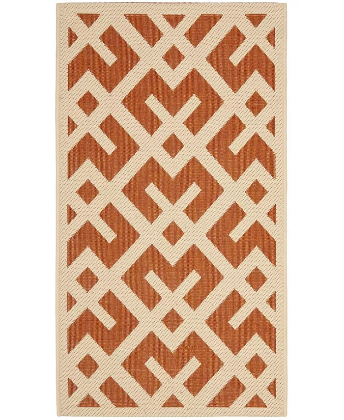 Safavieh Courtyard Terracotta and Bone 2' x 3'7