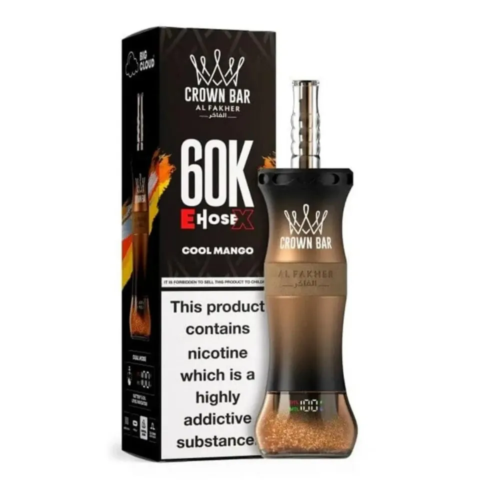 Al Fakher Crown Bar E-Hose X Disposable – 60000 Puffs 🔥