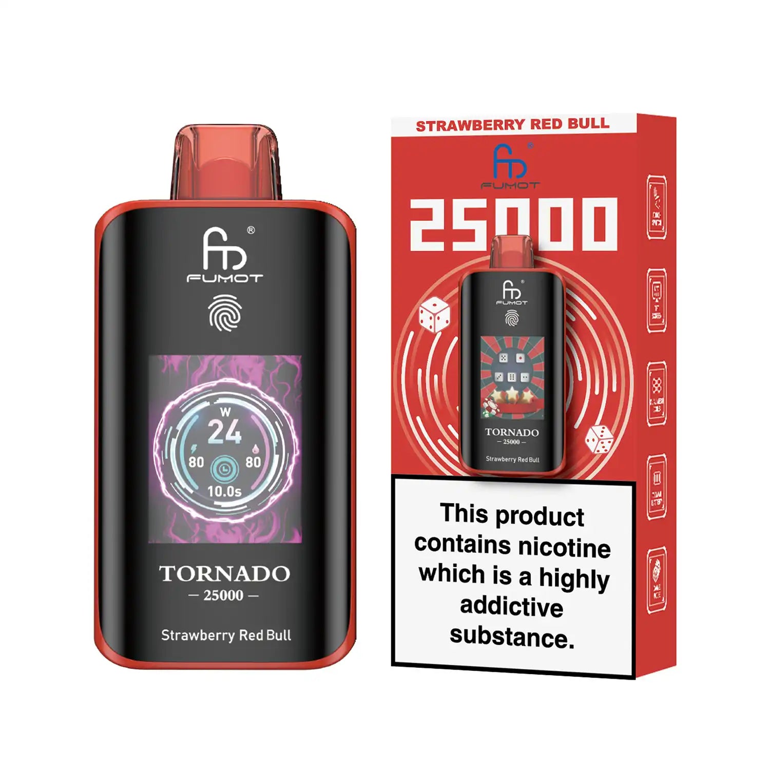 Fumot Tornado Vape 25000 - Strawberry Red Bull