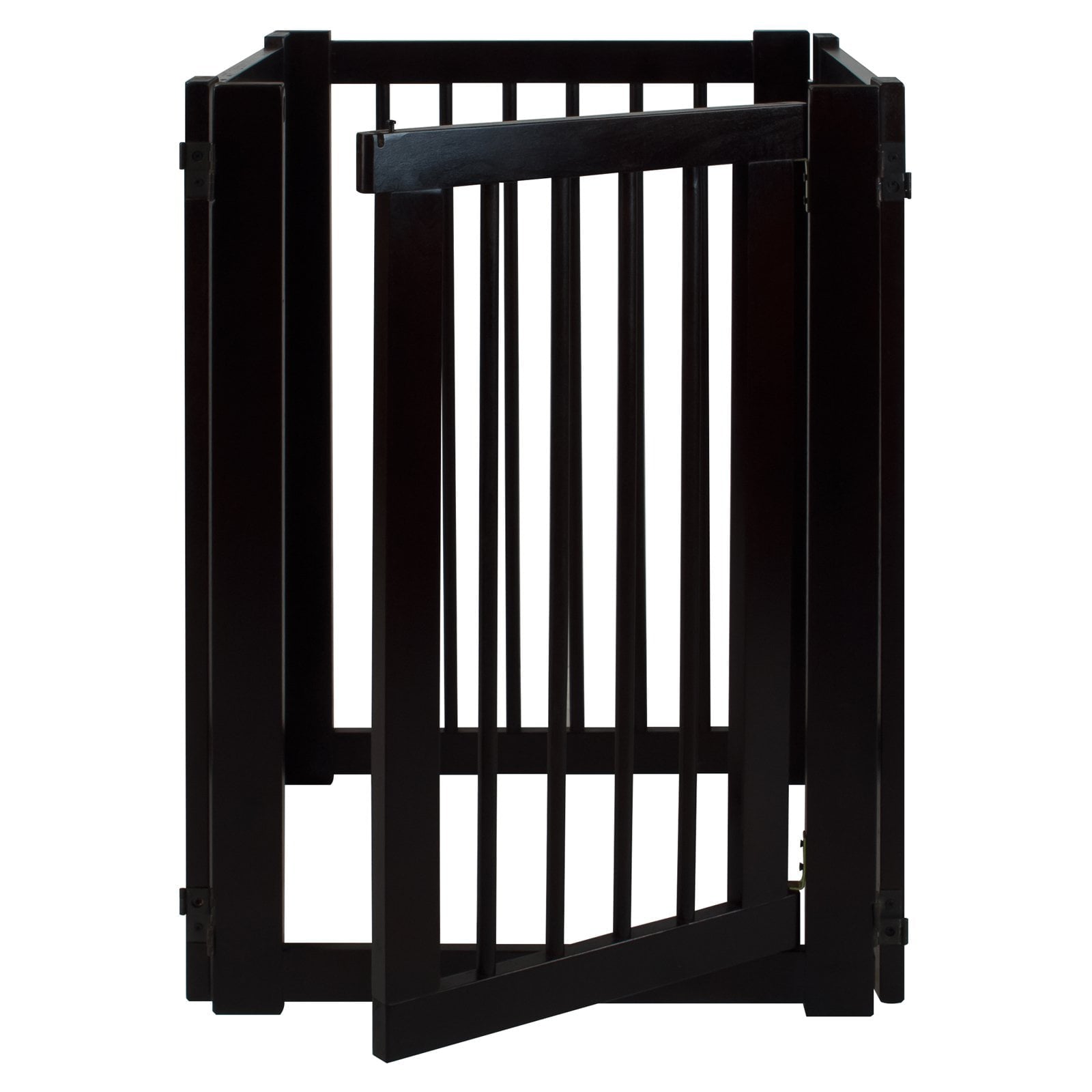 Casual Home Configurable Freestanding Pet Gate with Walk Through Door - Espresso