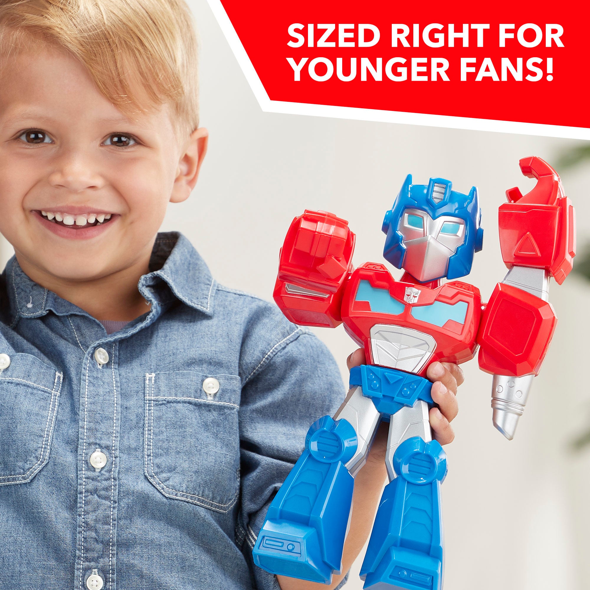 Transformers Rescue Bots Academy Mega Mighties 10-Inch Optimus Prime Action Figure