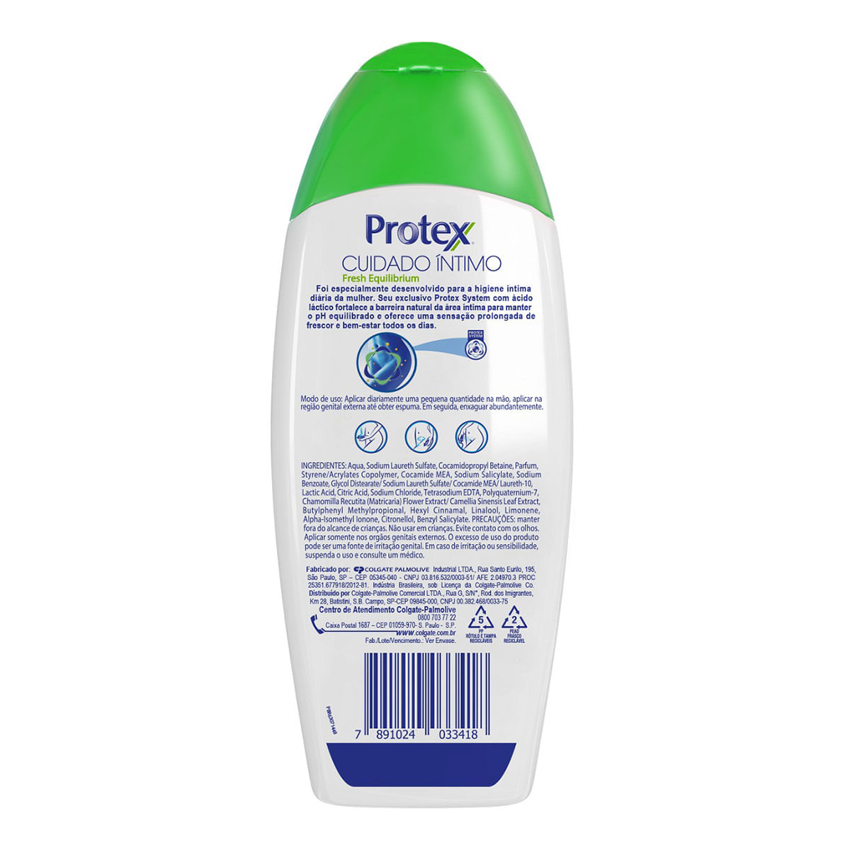 Sabonete Liquido Intimo Protex Cuidado Intimo Fresh Equilibrium 200ml