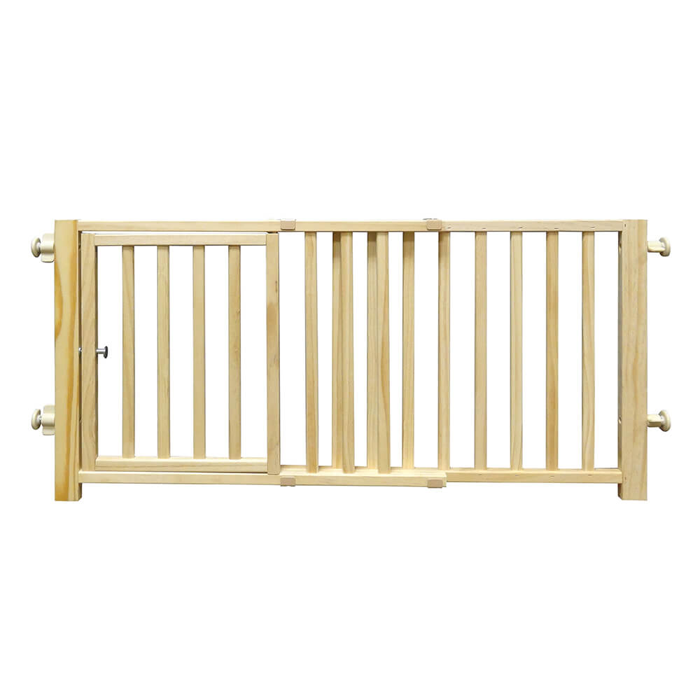 Four Paws Smart Design Walkover Pressure Mounted Gate with Door Beige 30