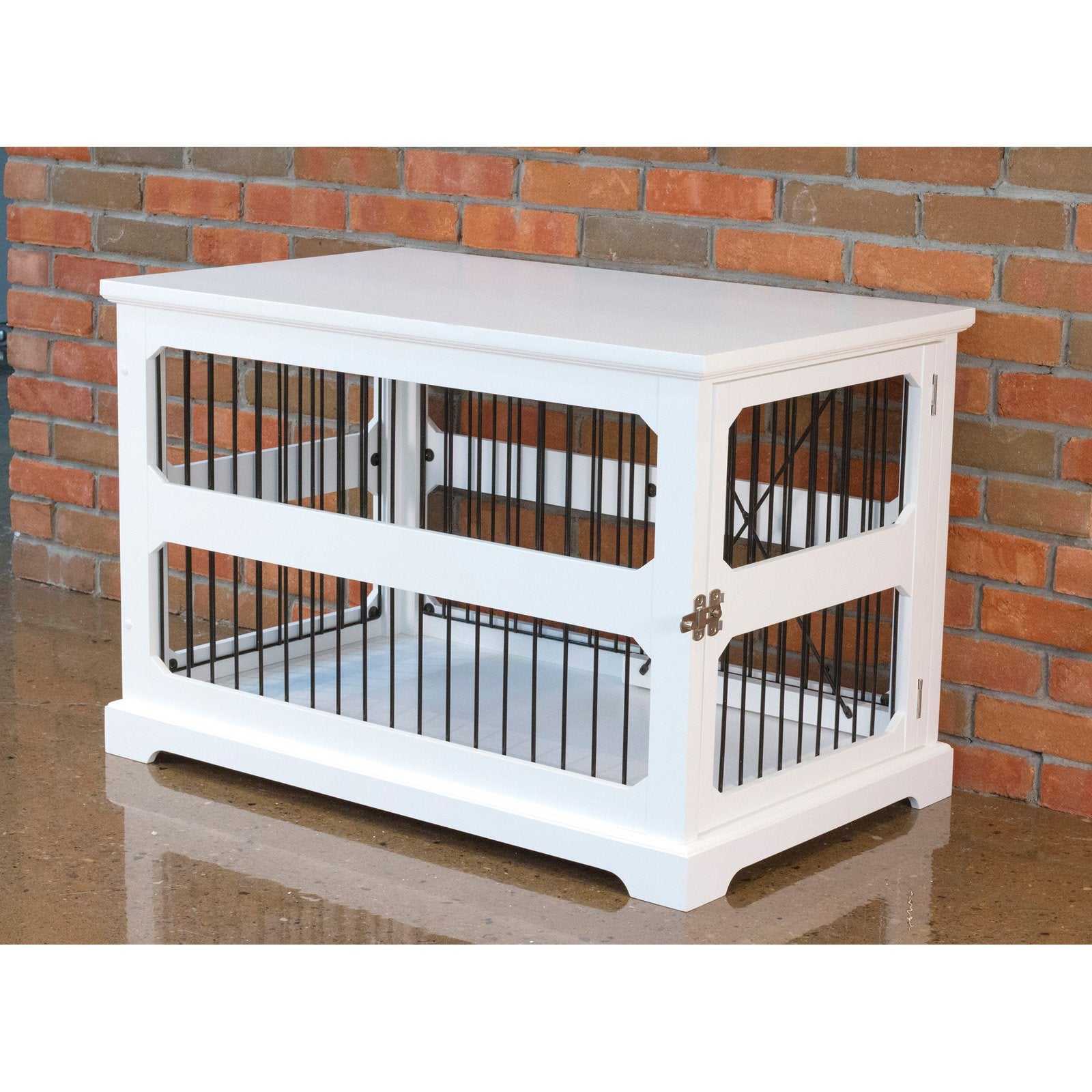 Merry Products Slide Aside Crate And End Table， White， Medium