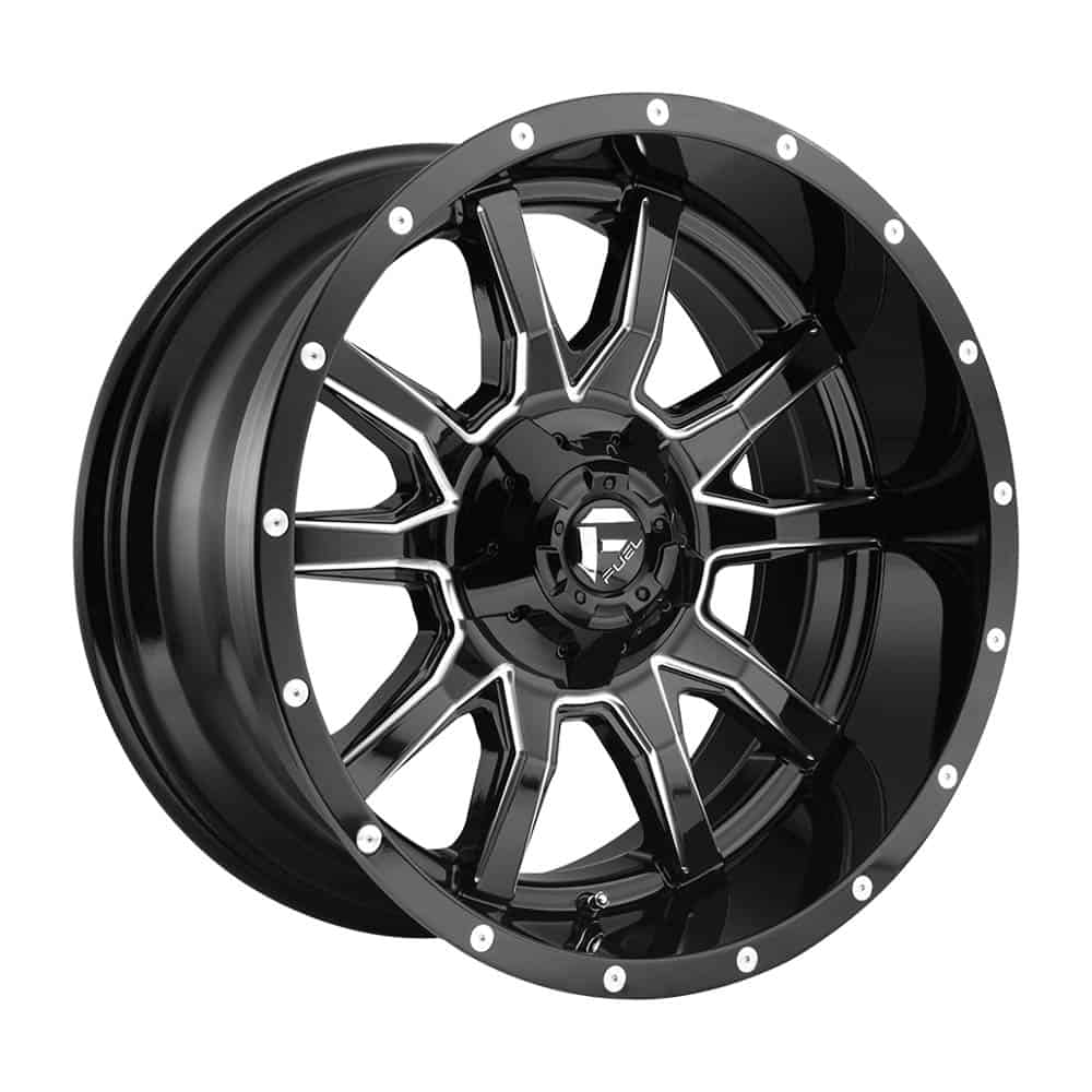 Fuel 1PC D627 VANDAL D627 20X9 6X135/5.5 GL-BLK-MIL 19MM