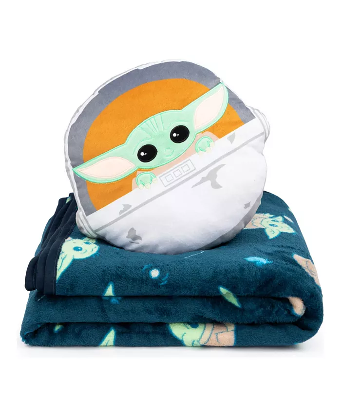 Jay Franco The Mandalorian Grogu's Adventures Mini Pillow Buddy Set of 2， Throw