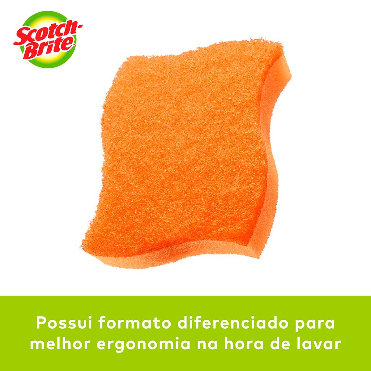 Esponja Nao Risca Laranja Scotch Brite - 3 Unidades