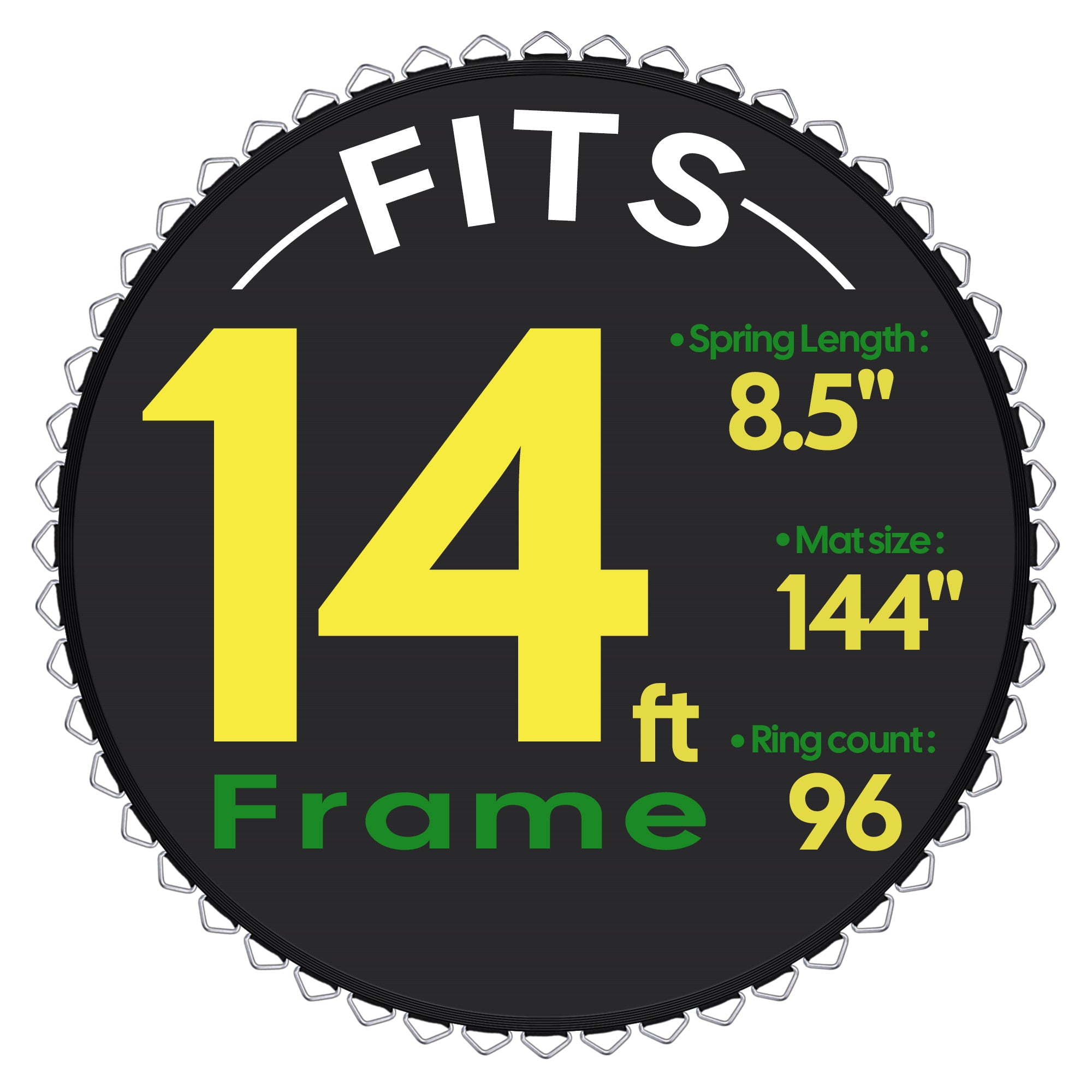 Yescom Trampoline Replacement Mat W/96V-Ring For 14