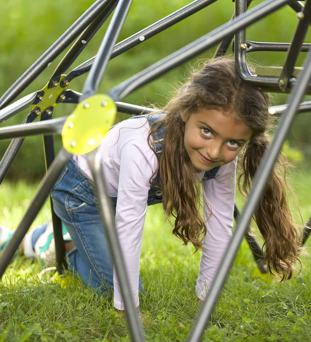 Kids Outdoor Climbing Play Dome with Slide - Backyard Play