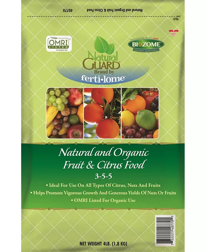 Natural Guard Natural and Organic Fruit and Citrus Food 3-5-5， 4lbs