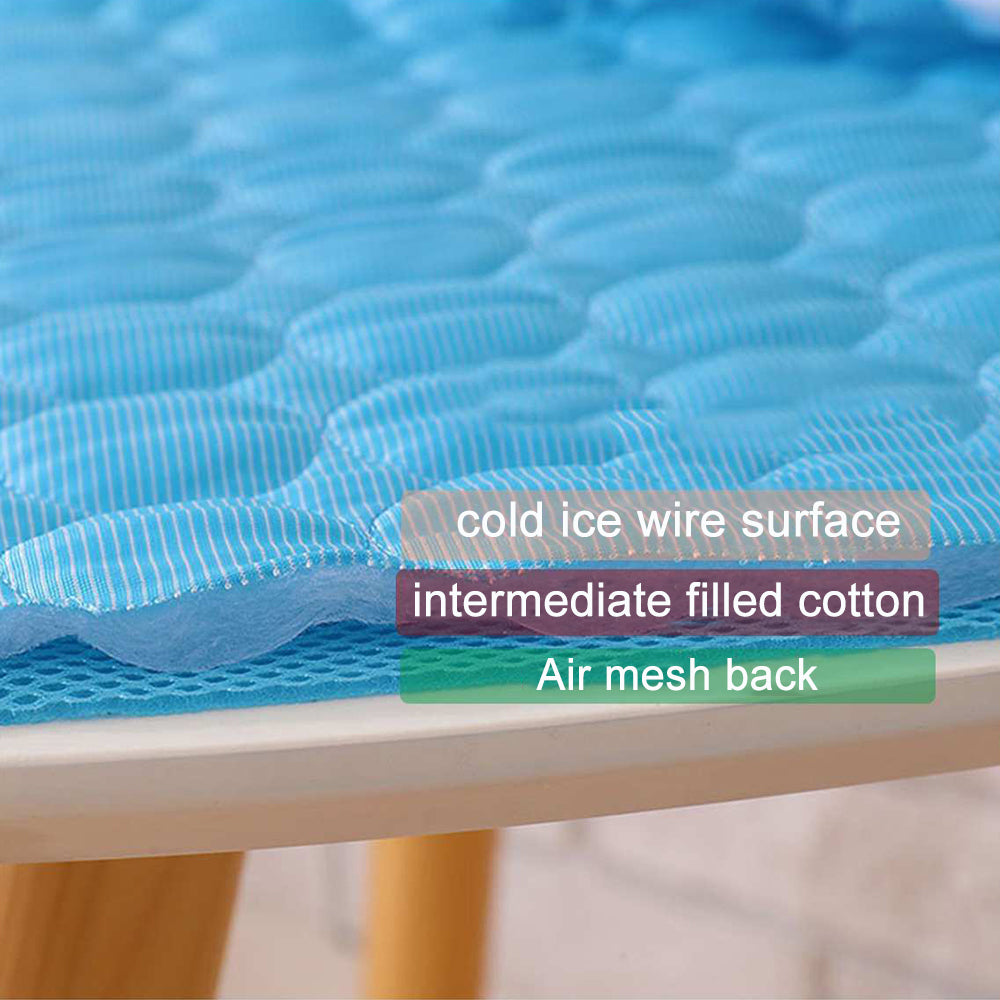 Willstar Dog Cooling Mat Summer Cooling Mat Pet Rugs Bed Washable Breathable Blanket Rug Pad for Dog Cat Cat Seat Cushion Ice Silk Dog Cooling Bed(XL:100 x 70cm)