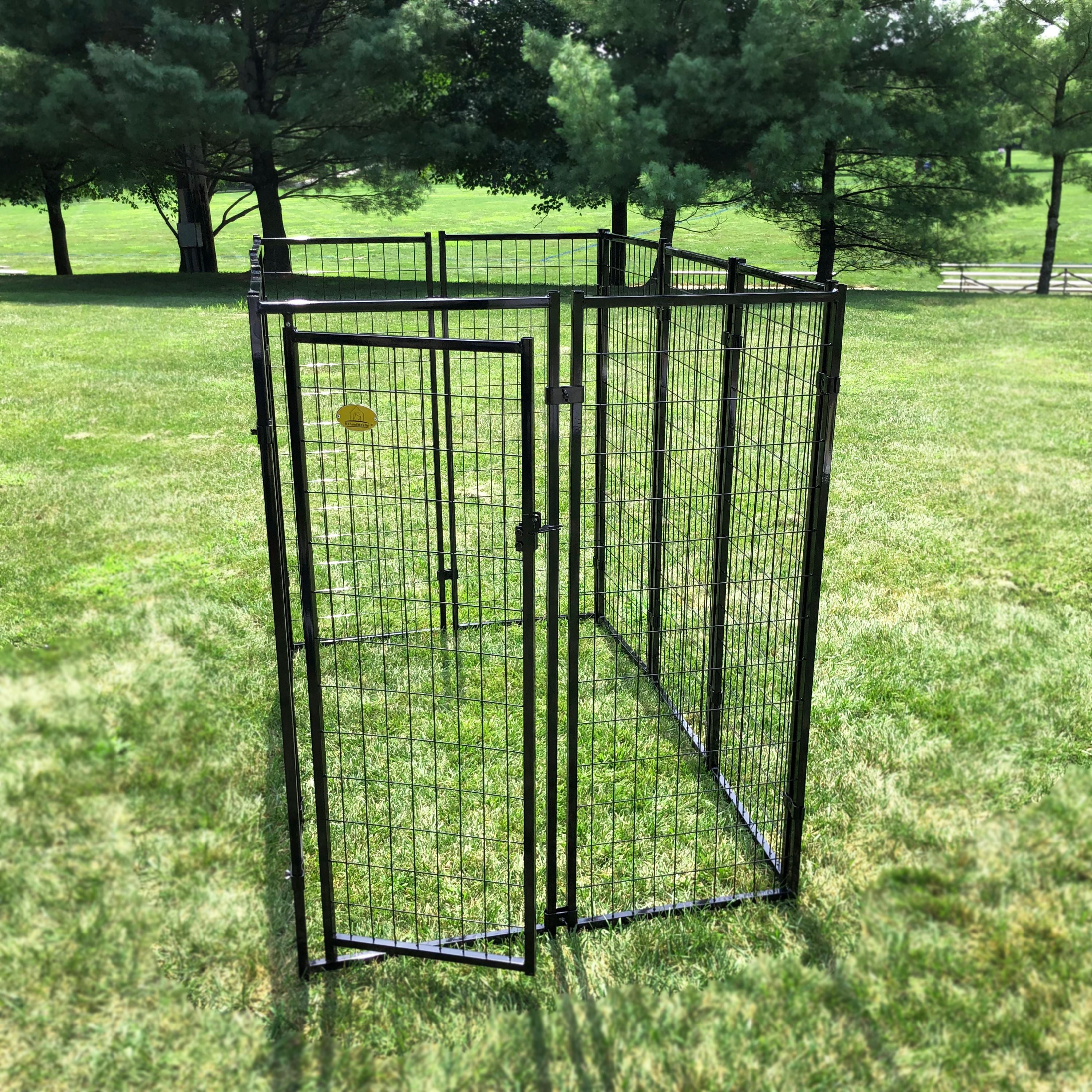 KennelMaster Black Welded Wire Dog Kennel， 72